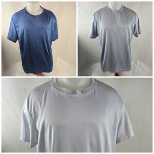 Fourcast T Shirt Mens XL Blue Grey Activewear Tee Performance Golf Lot of 3